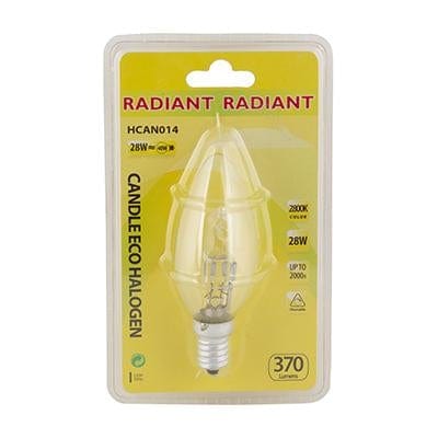 Radiant - Lamp Halogen Candle Eco E14 28w Clear Blister - RLH70