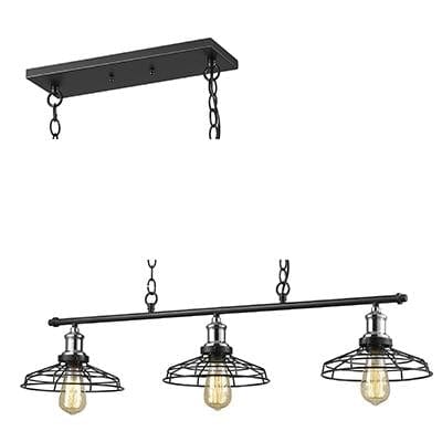 Radiant - Grid 3LT Pendant Black and Chrome 3xE27 - RP180