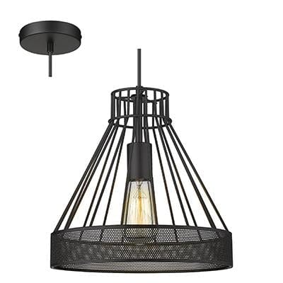 Radiant - Grid Pendant Black 1xE27 - RP346