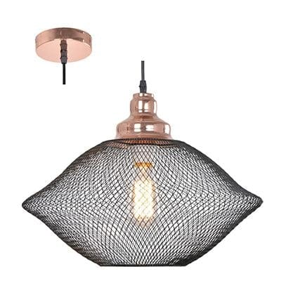 Radiant - Mesh Pendant 420mm Copper Matt Black - RP294