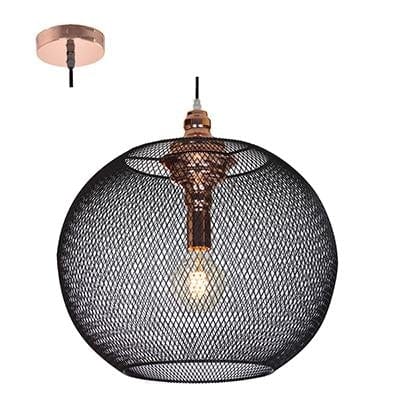 Radiant - Mesh Pendant 475mm Matt Black/Copper - RP293