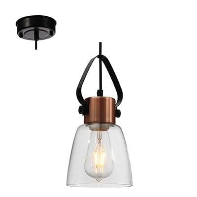 Radiant - Pendant Glass 230v Antique Copper/Black - RP116a