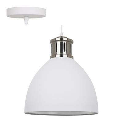Radiant - Pendant Metal 330mm White and Satin Nickel - RP256