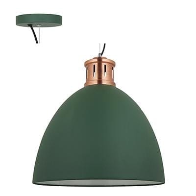 Radiant - Pendant Metal 400mm Green and Copper - RP257