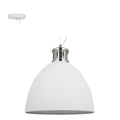 Radiant - Pendant Metal 400mm White and Satin Nickel - RP259