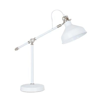 Radiant - Table Lamp White and Satin Nickel 1xE27 - RT52