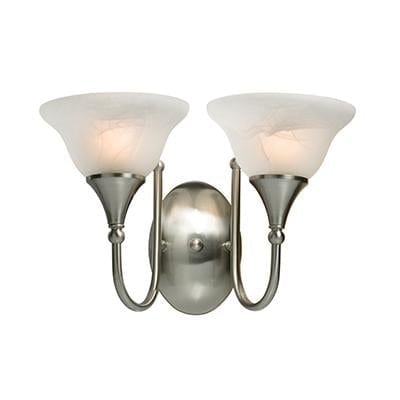 Radiant - Calice 2LT W/Light Satin Chrome/White - RW132