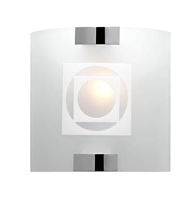 Radiant - Pax Square Glass Wall Light Chrome - RW107