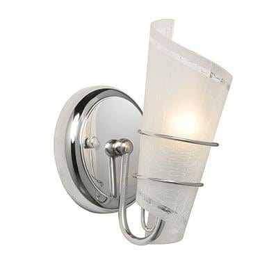 Radiant - Scroll 1LT W/Light 230v Chrome/White - RW105