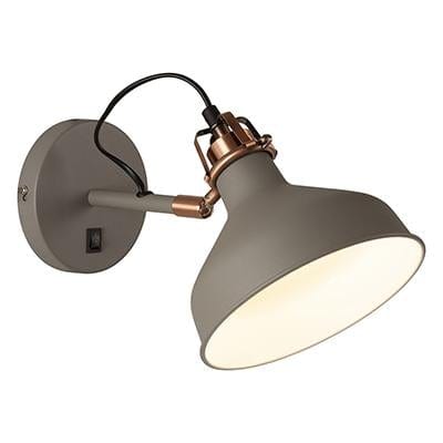 Radiant - Wall Light with Switch 1xE27 Grey - RW102