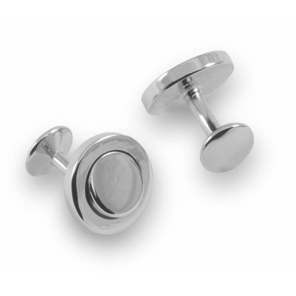 round raised cufflinks