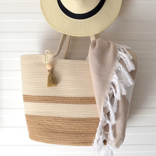 Shopper Bag Jute & Ivory