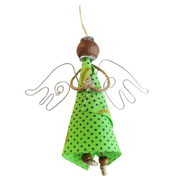 Shweshwe Angel in Green