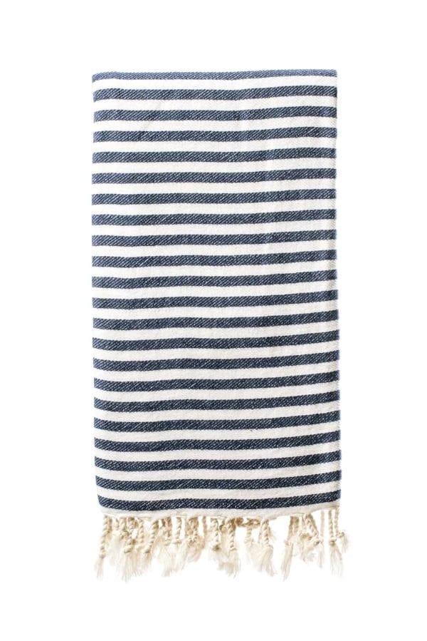 SÃƒÂ¼d Turkish Towel (100 x 180)-CC - SÃƒÂ¼d - Navy