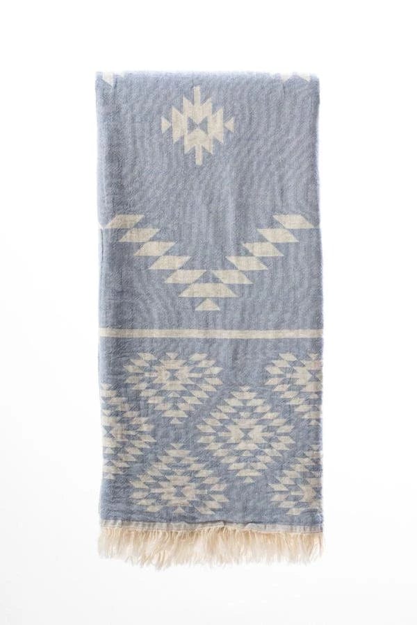 Kelim The Cotton Company - Kelim Turkish Towel (95 cm x 175 cm) - Blue