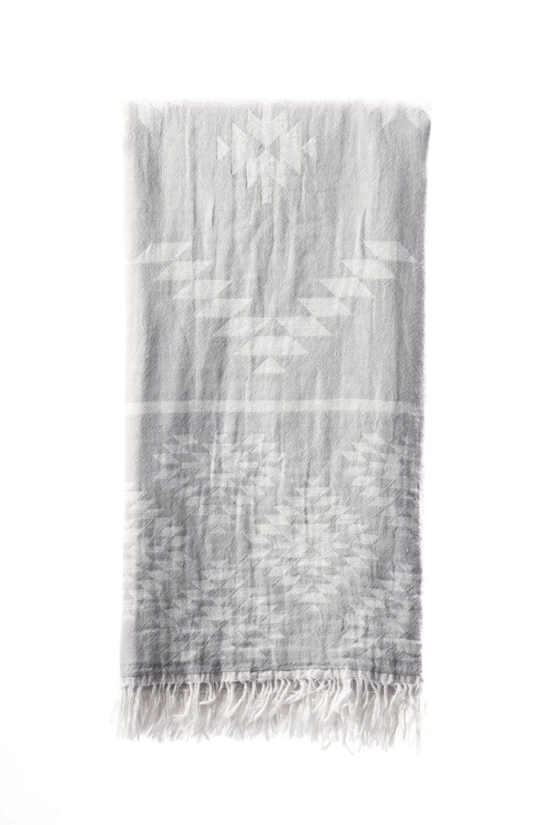 Kelim Turkish Towel (95 x 175)-CC - Kelim - Light Grey
