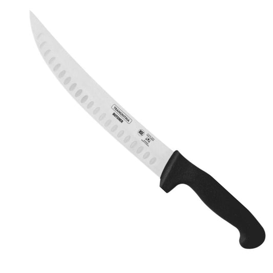 Tramontina Professional Master10 inch (25cm) Butcher/Fluted Knife, black - TRM-24658100