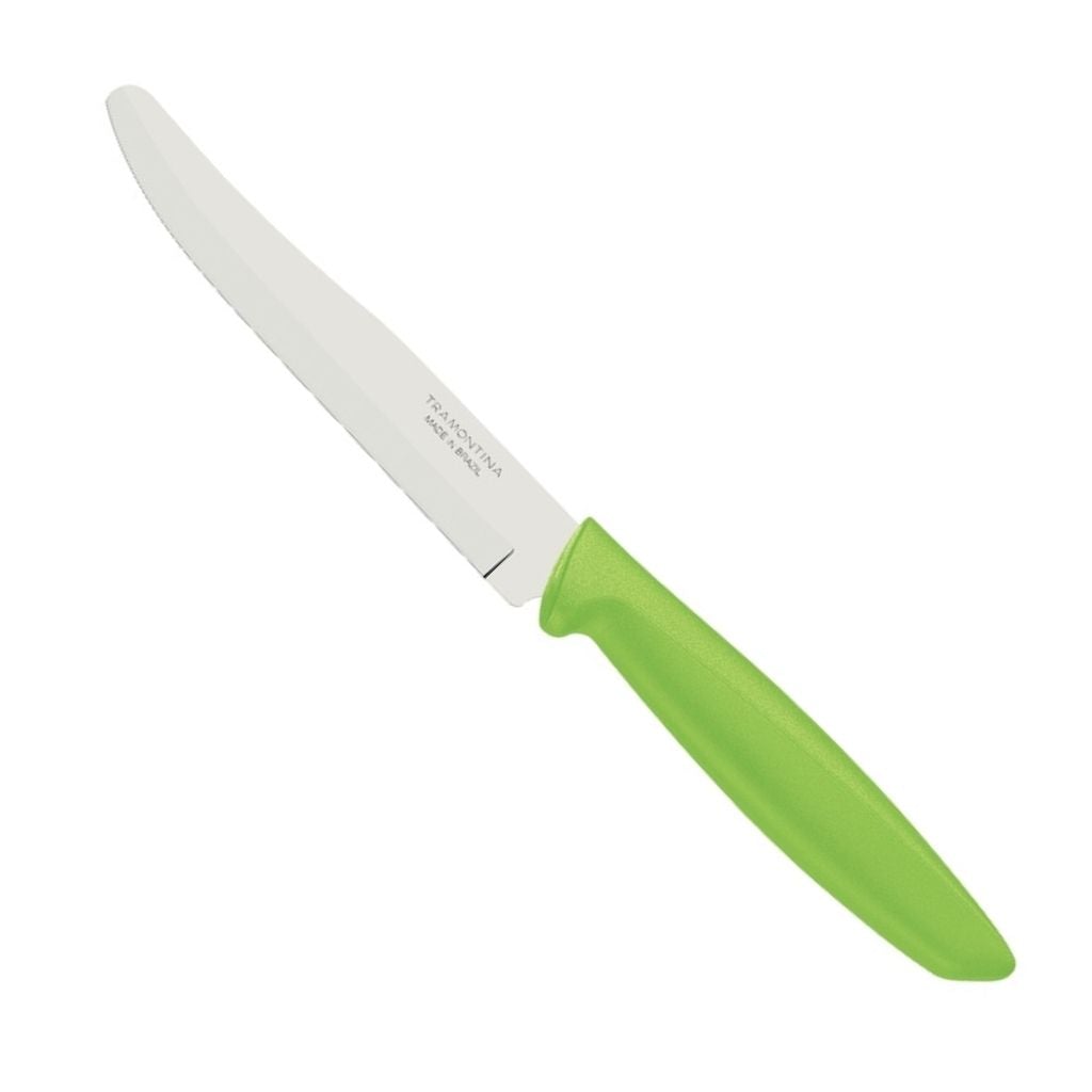 Tramontina Plenus UtilityFruit Knife - Green (13 cm Round Smooth Blade) 12 Pack - TRM-23440825