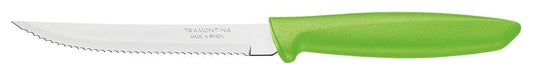 Steak Knife - Green (13 cm Stainless Steel Blade) - Plenus - Tramontina