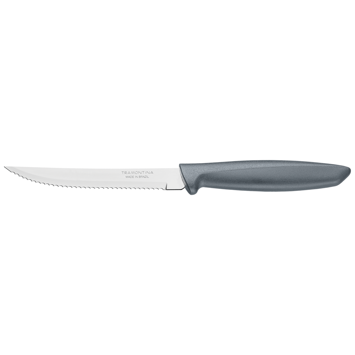 Steak Knife - Grey (13 cm Stainless Steel Blade) - Plenus - Tramontina