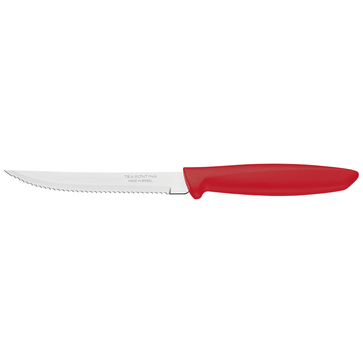 Steak Knife - Red (13 cm Stainless Steel Blade) - Plenus - Tramontina