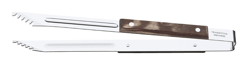Meat Tong - Stainless Steel Blade with Brown Polywood Handle (37 cm) - Braai - Tramontina