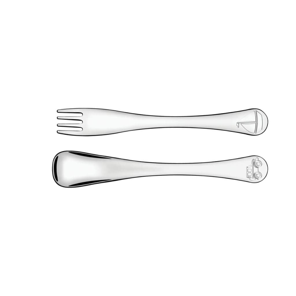 Tramontina Le Petit stainless steel children's flatware set for boys with shiny finish and relief design, 2 pc set - TRM-66973010