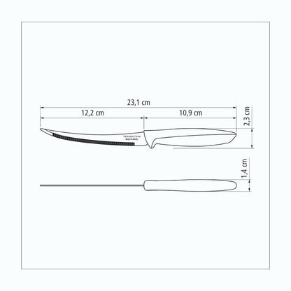 Tramontina Plenus  Tomato Knife (13 cm Stainless Steel Blade) - Blister Pack - TRM-23428165
