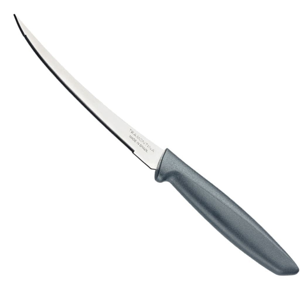 Tramontina Plenus Tomato Knife - Gray (13 cm Stainless Steel Blade) 12 Pack - TRM-23428865