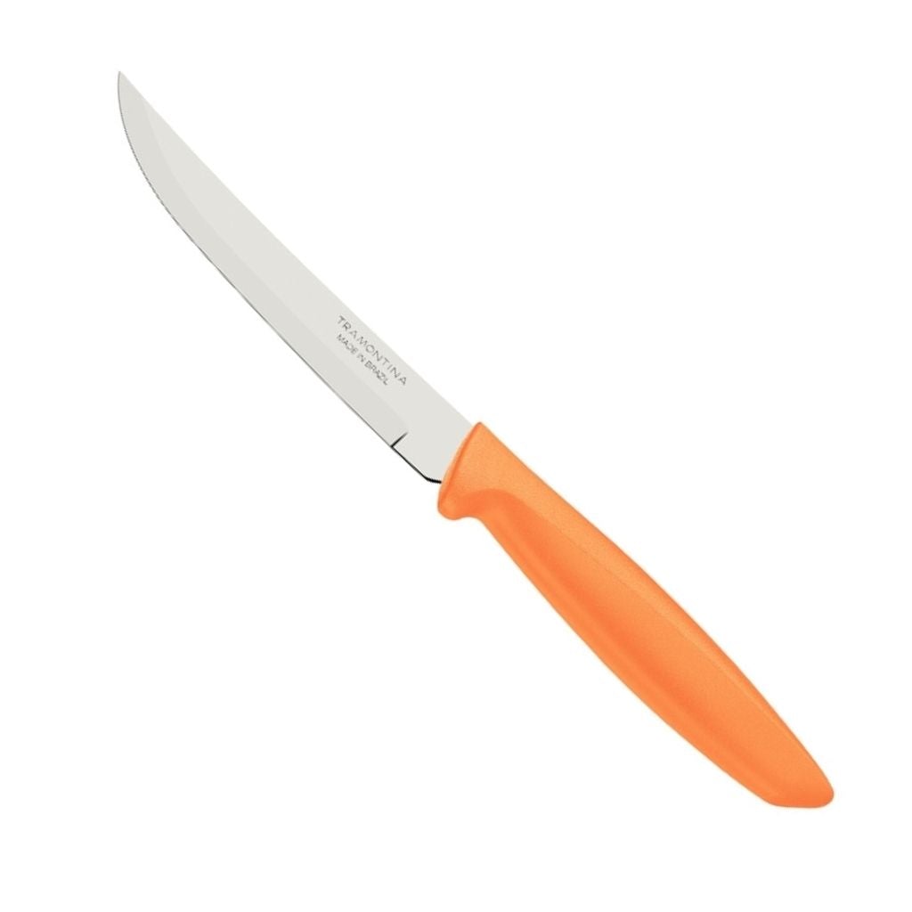 Tramontina Plenus Fruit Knife - Orange (13 cm Smooth Blade) 12 Pack