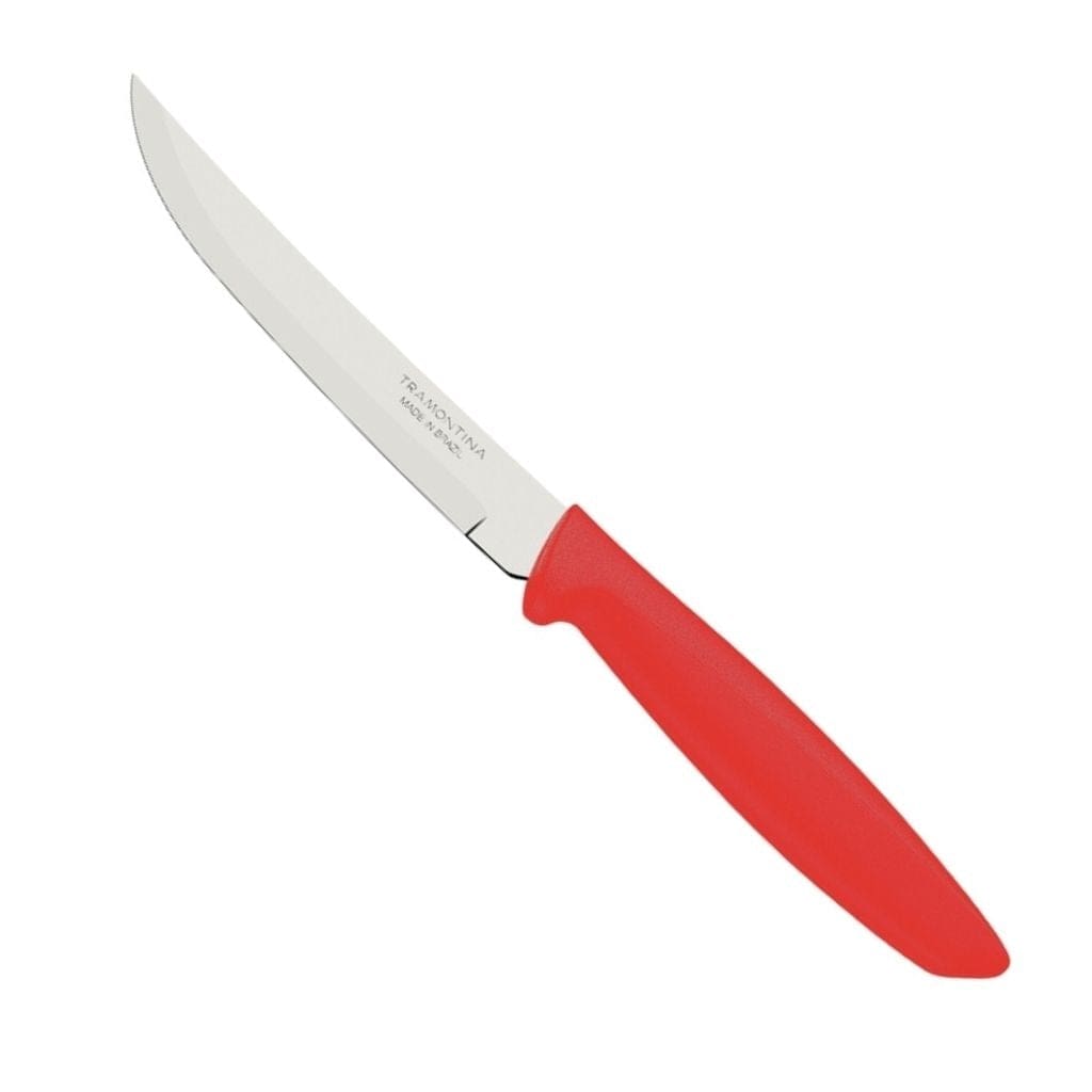 Tramontina Plenus Fruit Knife - Red (13 cm Smooth Blade) 12 Pack