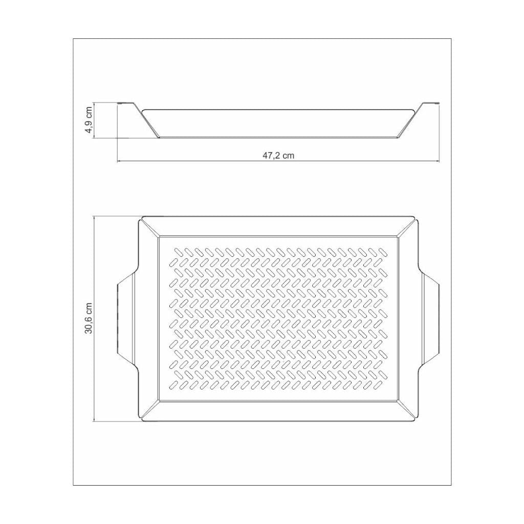 Tramontina Cosmos stainless steel multi-use grill rack, 47 x 30 cm - TRM-61321410